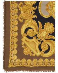 Écharpe imprimée jaune Versace