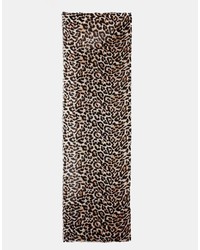 Écharpe imprimée léopard marron clair Asos