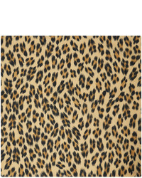 Écharpe imprimée léopard marron clair VISVIM