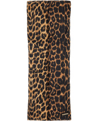 Écharpe imprimée léopard marron