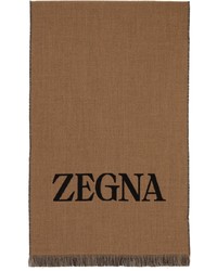 Écharpe imprimée marron Zegna