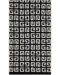 Écharpe imprimée noire et blanche Givenchy