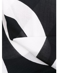 Écharpe imprimée noire et blanche Moschino