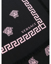 Écharpe imprimée noire Versace