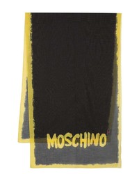 Écharpe imprimée noire Moschino