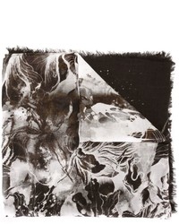 Écharpe imprimée noire Roberto Cavalli