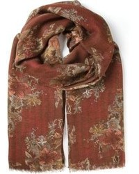 Écharpe imprimée rouge Dolce & Gabbana