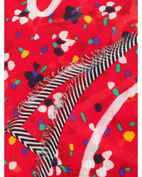 Écharpe imprimée rouge Marc Jacobs