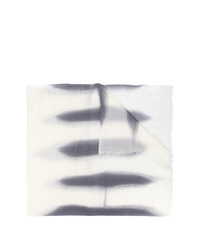 Écharpe imprimée tie-dye blanche