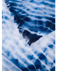Écharpe imprimée tie-dye bleu marine Faliero Sarti