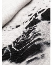 Écharpe imprimée tie-dye grise Suzusan