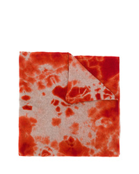Écharpe imprimée tie-dye orange Suzusan