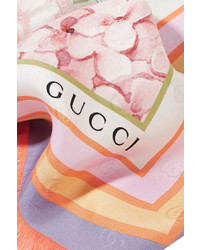Écharpe imprimée violet clair Gucci
