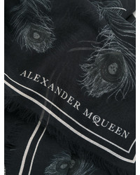 Écharpe noire Alexander McQueen