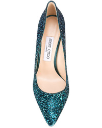 Escarpins bleu canard Jimmy Choo