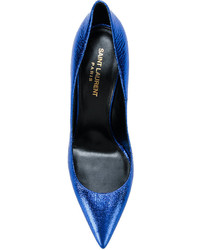 Escarpins bleus Saint Laurent