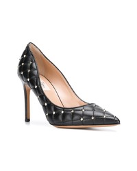 Escarpins en cuir à clous noirs Valentino