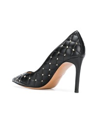 Escarpins en cuir à clous noirs Valentino