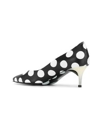 Escarpins en cuir á pois noirs et blancs Maison Margiela