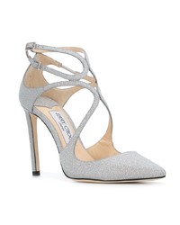 Escarpins en cuir argentés Jimmy Choo