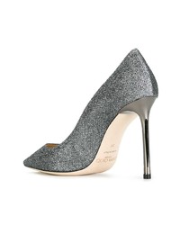 Escarpins en cuir argentés Jimmy Choo