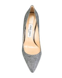 Escarpins en cuir argentés Jimmy Choo