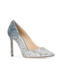 Escarpins en cuir argentés Jimmy Choo