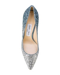 Escarpins en cuir argentés Jimmy Choo