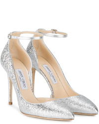 Escarpins en cuir argentés Jimmy Choo