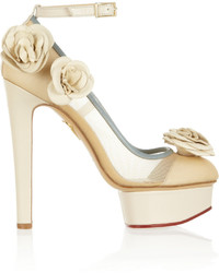 Escarpins en cuir blancs Charlotte Olympia