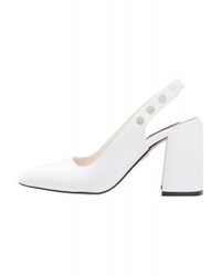 Escarpins en cuir blancs LOST INK