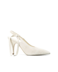 Escarpins en cuir blancs Victoria Beckham