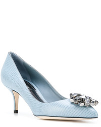 Escarpins en cuir bleu clair Dolce & Gabbana