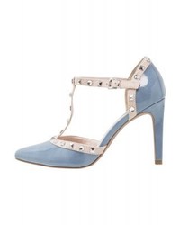 Escarpins en cuir bleu clair Marco Tozzi