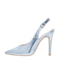 Escarpins en cuir bleu clair New Look