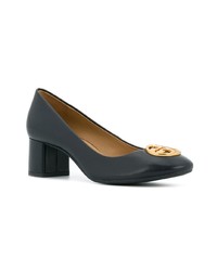 Escarpins en cuir bleu marine Tory Burch