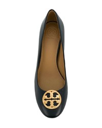 Escarpins en cuir bleu marine Tory Burch