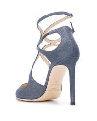 Escarpins en cuir bleu marine Jimmy Choo