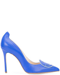 Escarpins en cuir bleus Camilla Elphick