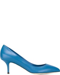 Escarpins en cuir bleus Dolce & Gabbana