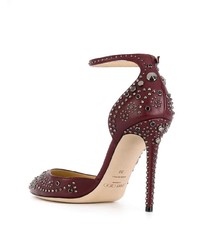 Escarpins en cuir bordeaux Jimmy Choo