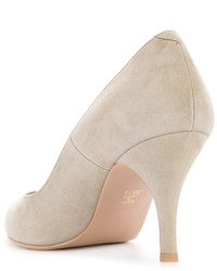 Escarpins en cuir gris ESTNATION