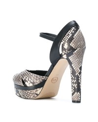 Escarpins en cuir imprimés serpent gris MICHAEL Michael Kors