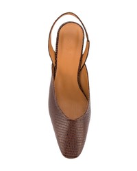 Escarpins en cuir marron foncé By Far