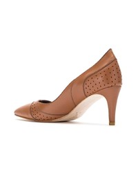 Escarpins en cuir marron Sarah Chofakian