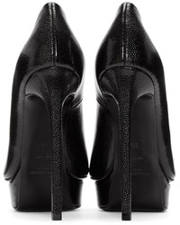 Escarpins en cuir noirs Saint Laurent