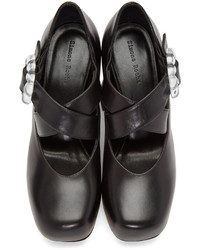 Escarpins en cuir noirs Simone Rocha