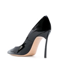 Escarpins en cuir noirs Casadei