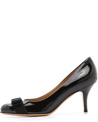 Escarpins en cuir noirs Salvatore Ferragamo