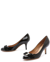 Escarpins en cuir noirs Salvatore Ferragamo